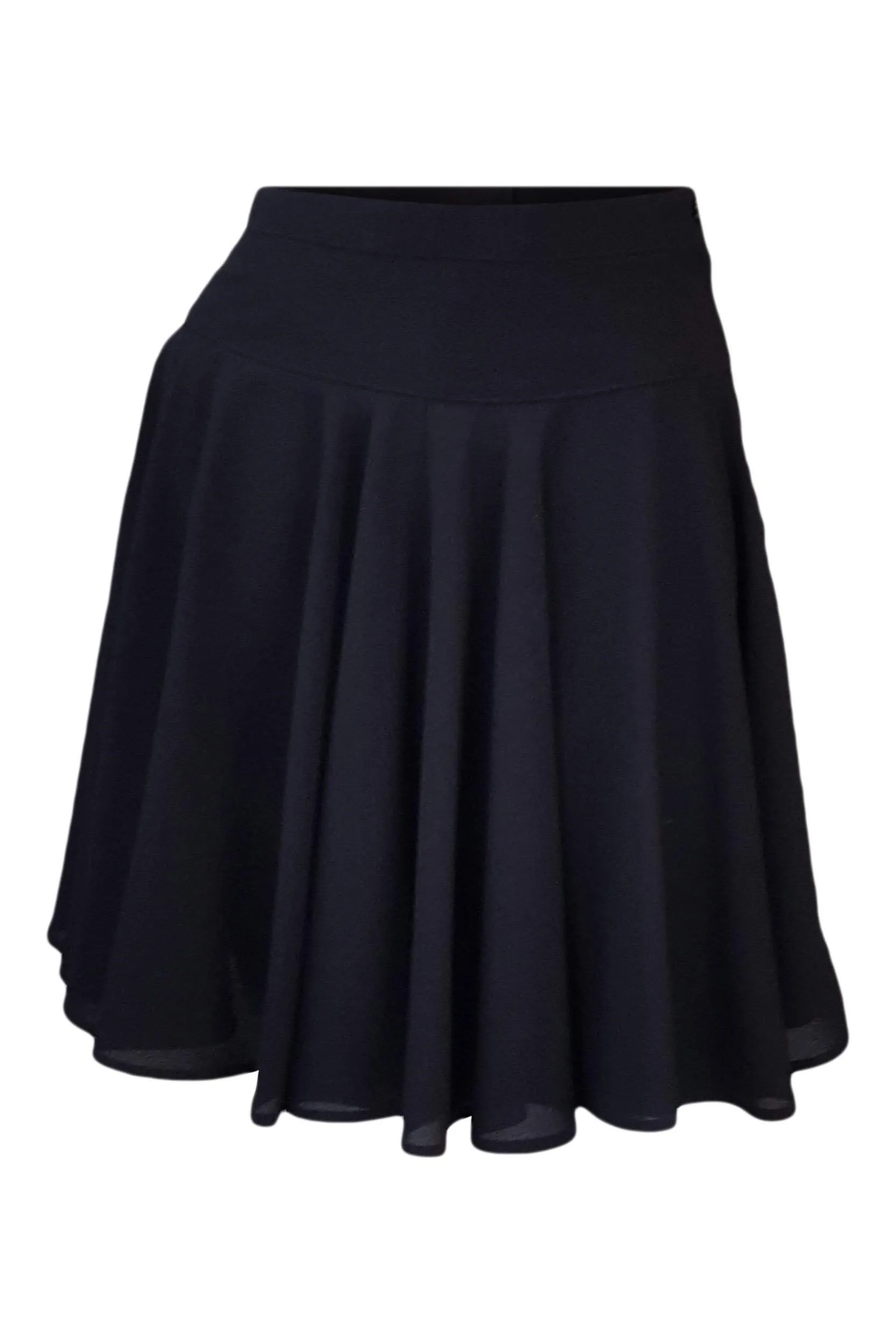 SHIN JANG KYOUNG South Korea Designer Black Micro Mini Pleated Circle Skirt (S)