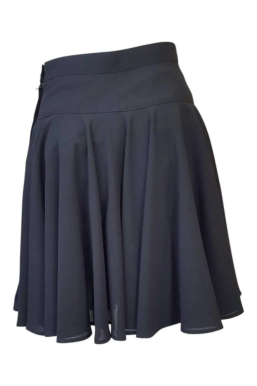 SHIN JANG KYOUNG South Korea Designer Black Micro Mini Pleated Circle Skirt (S)