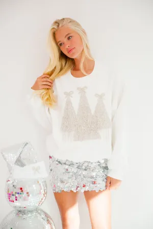 WHIMSICAL WINTER WHITE PULLOVER