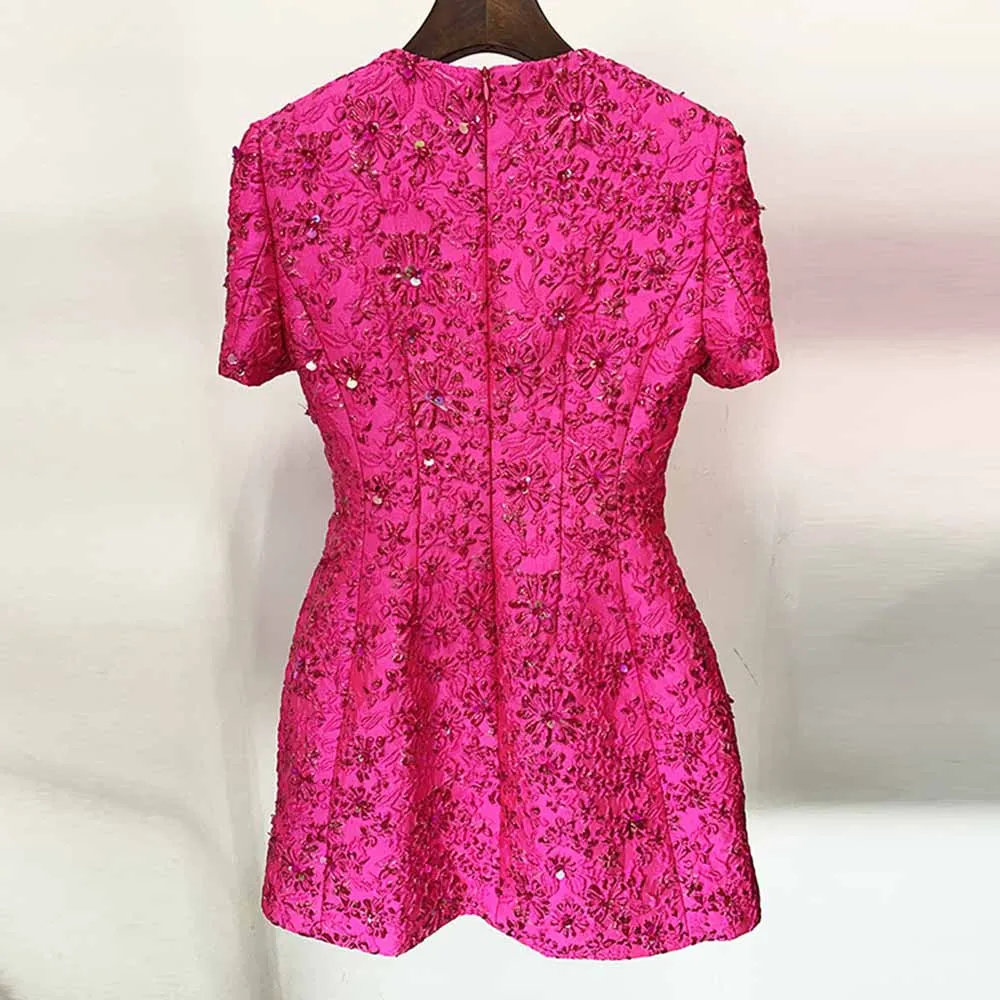 Women Luxury Hand Made 3D Flowers Embroidery Blazer / Dress