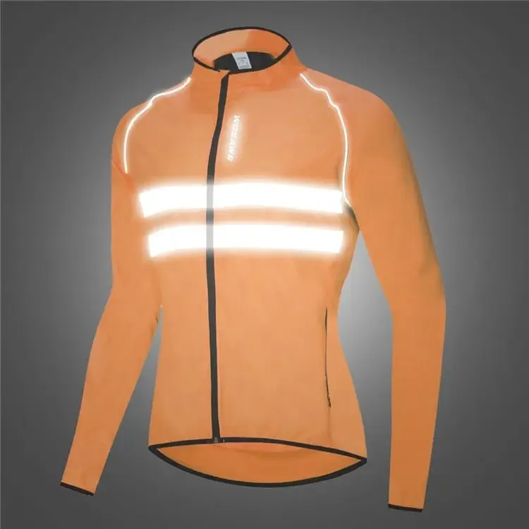 WOSAWE Ultralight Reflective Men Cycling Jacket Long Waterproof Windproof Road Mountain Bike MTB Jackets Bicycle Windbreaker