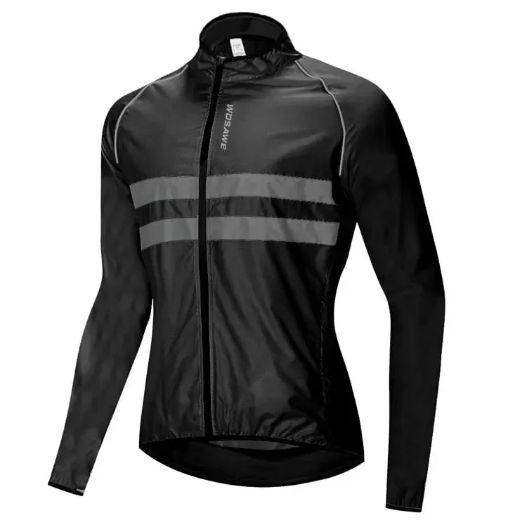 WOSAWE Ultralight Reflective Men Cycling Jacket Long Waterproof Windproof Road Mountain Bike MTB Jackets Bicycle Windbreaker